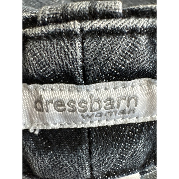 Dressbarn Women Dress Pants Waist 20 Gray Pinstripe Straight Leg Career Casual - Picture 10 of 13